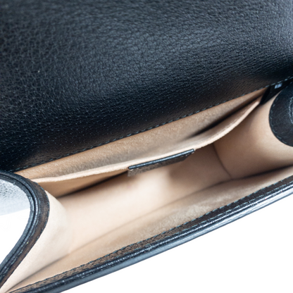 Gucci Black Linea Totem Crystal Flap Bag