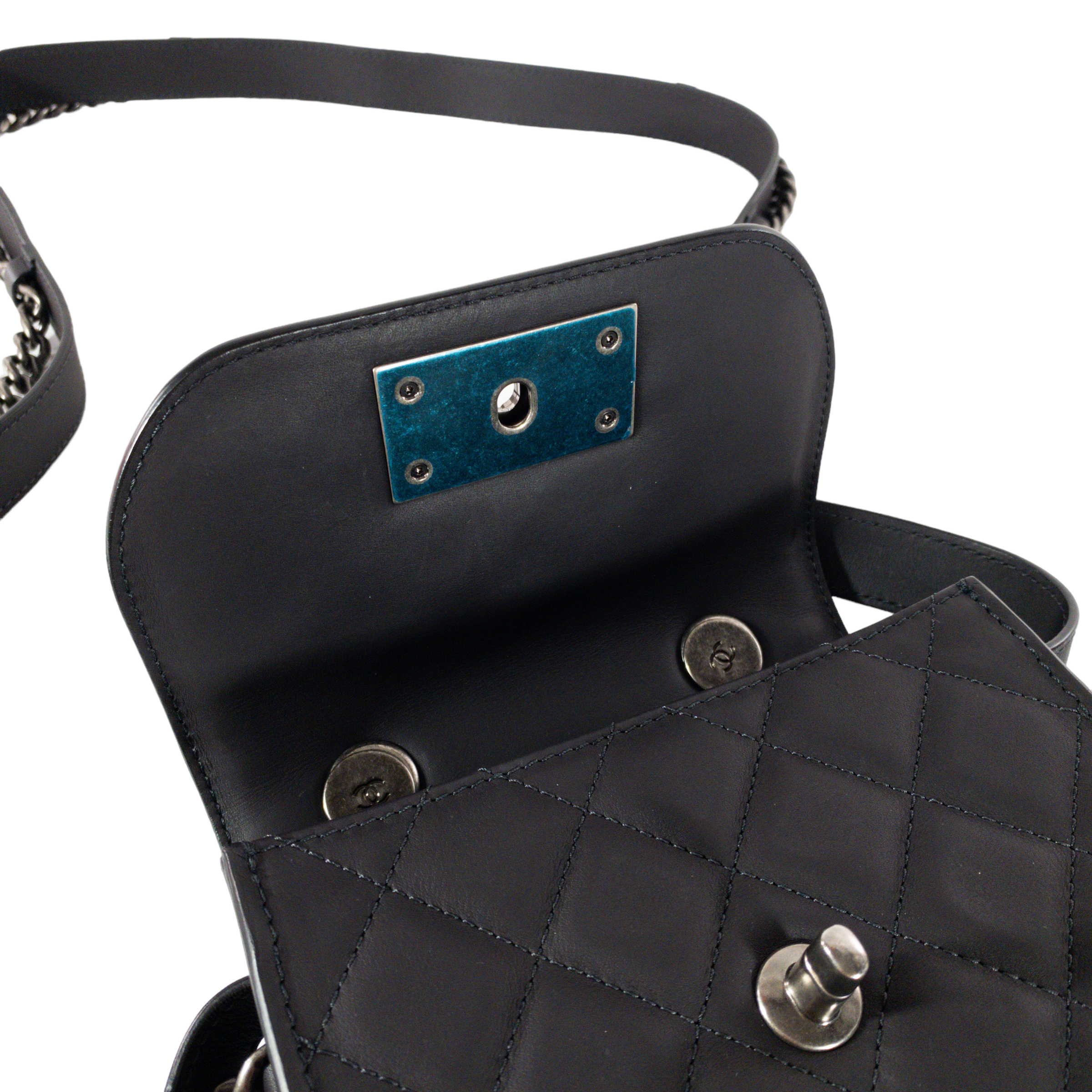 Chanel Charcoal Gray Paris-Salzburg Mini Flap Bag