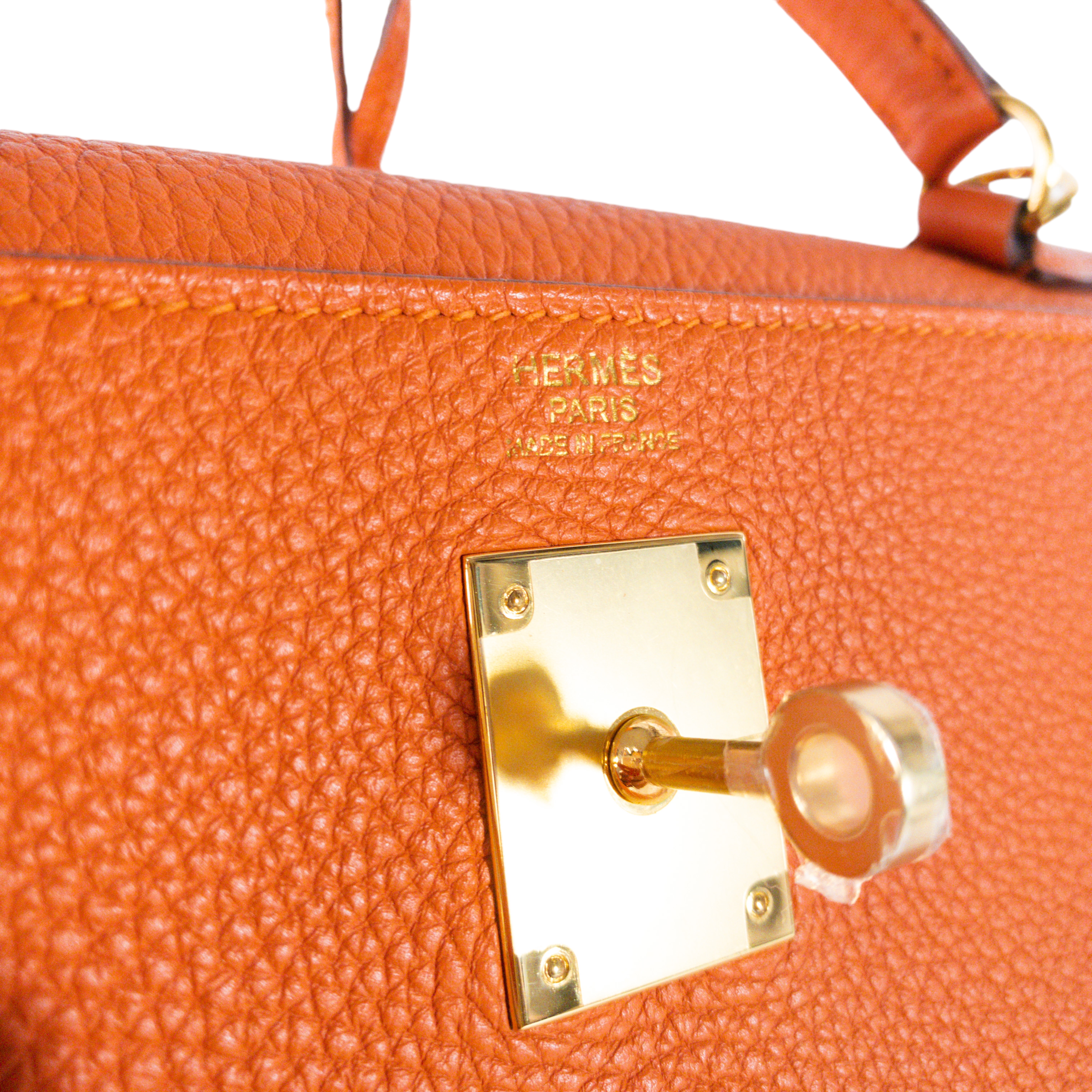 Hermes Orange Togo Kelly Sport PM GHW Hermes