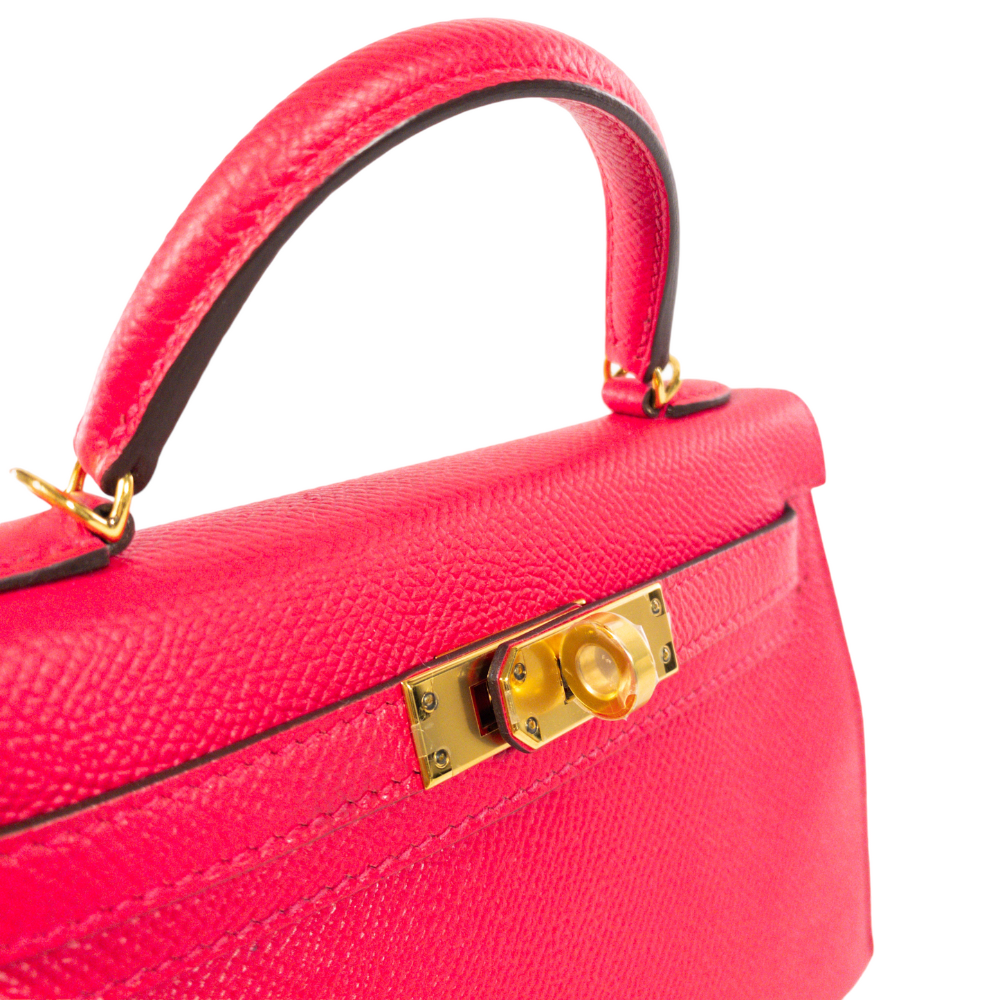 Hermes Kelly 20 Rose Extreme Epsom GHW