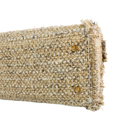 Dior Taupe Tweed Medium Lady Dior w Crystals