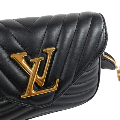 Louis Vuitton Black Quilted Wave Pochette