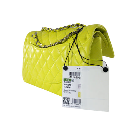 Chanel Neon Yellow Medium Classic