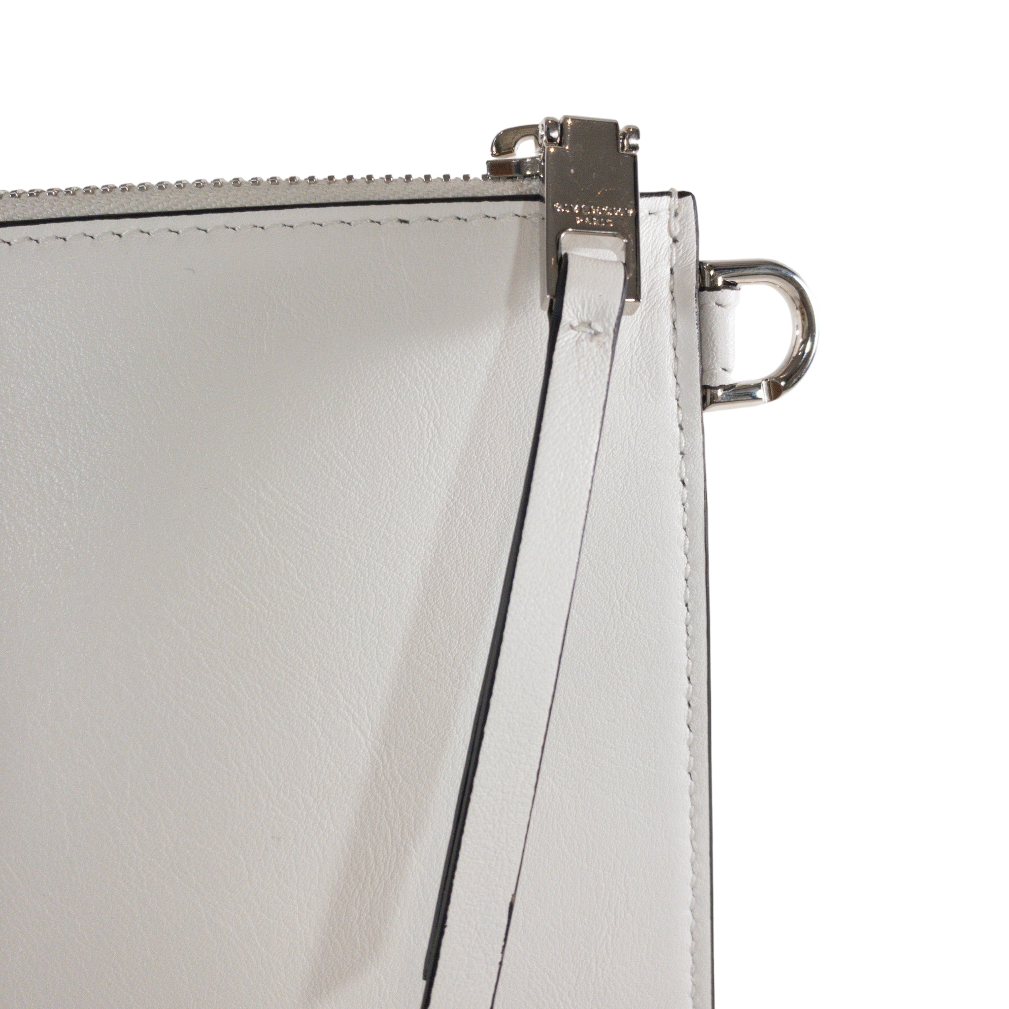 Givenchy White Leather Clutch