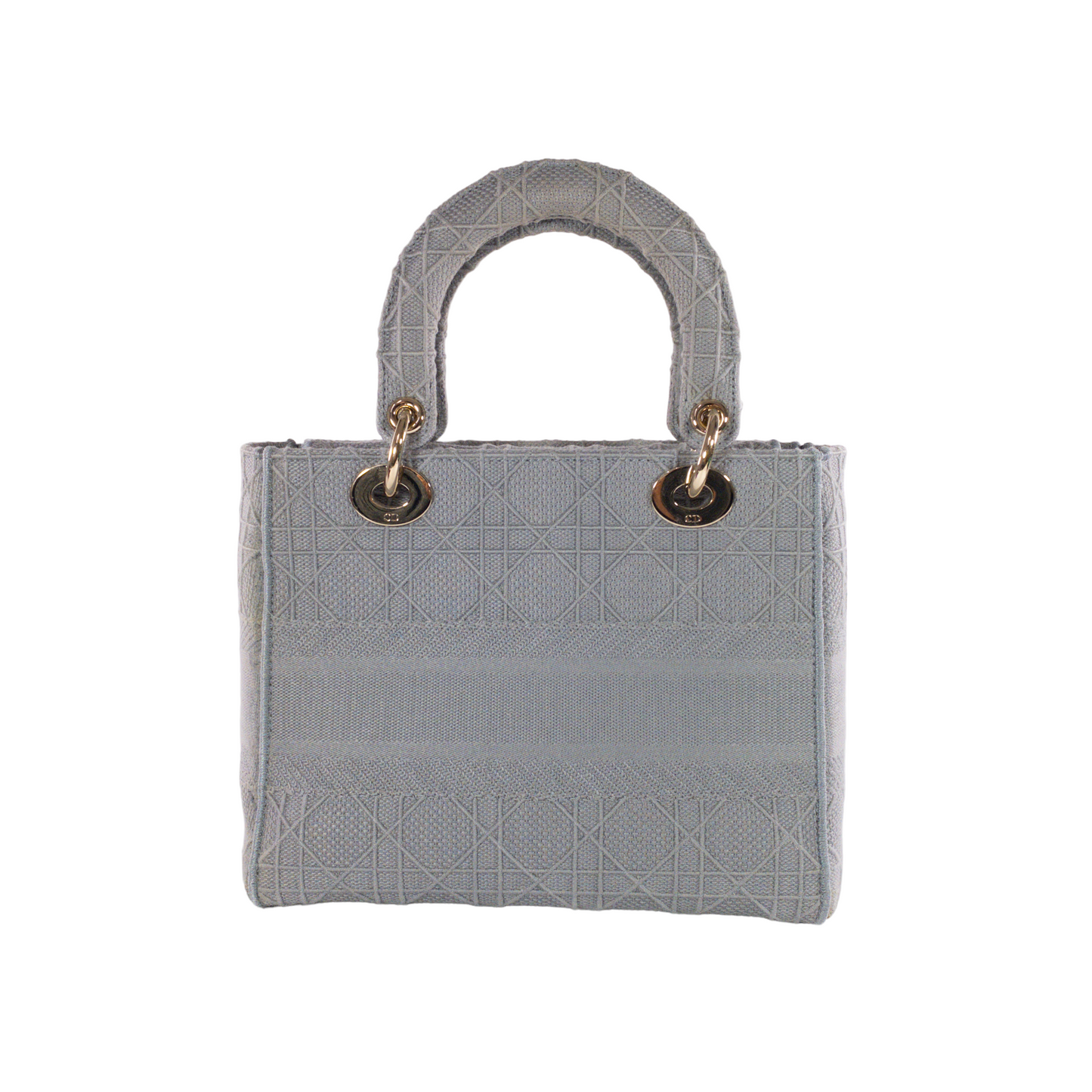 Dior Gray Embroidered Canvas Lady D-Lite