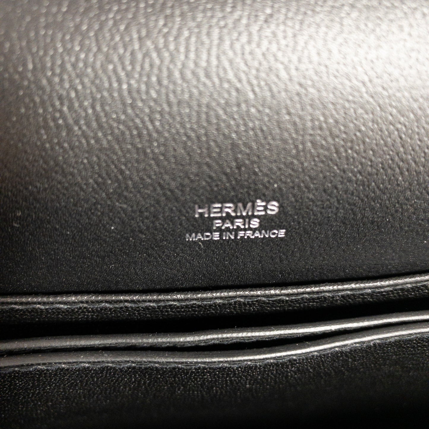 Hermes Black Sac Roulis 23cm PHW