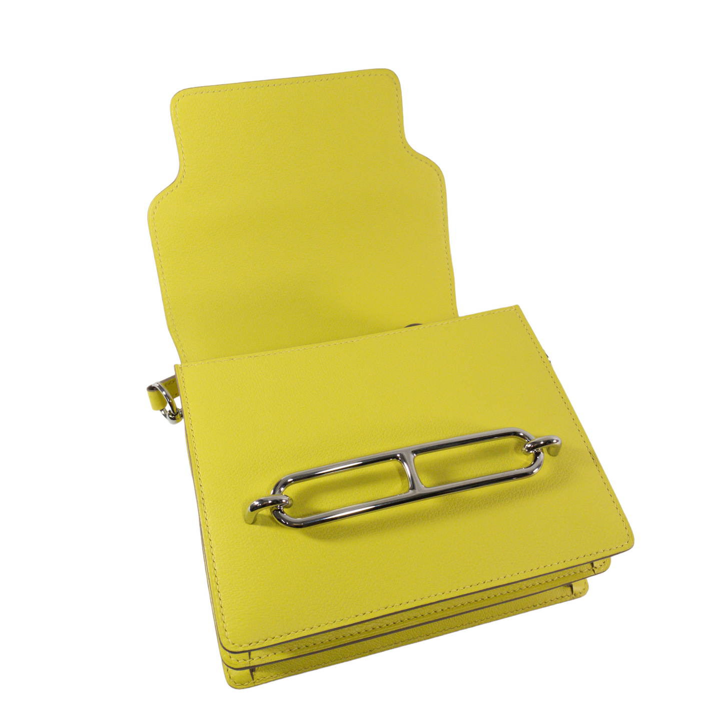 Hermes Lime Evercolor Sac Roulis PHW