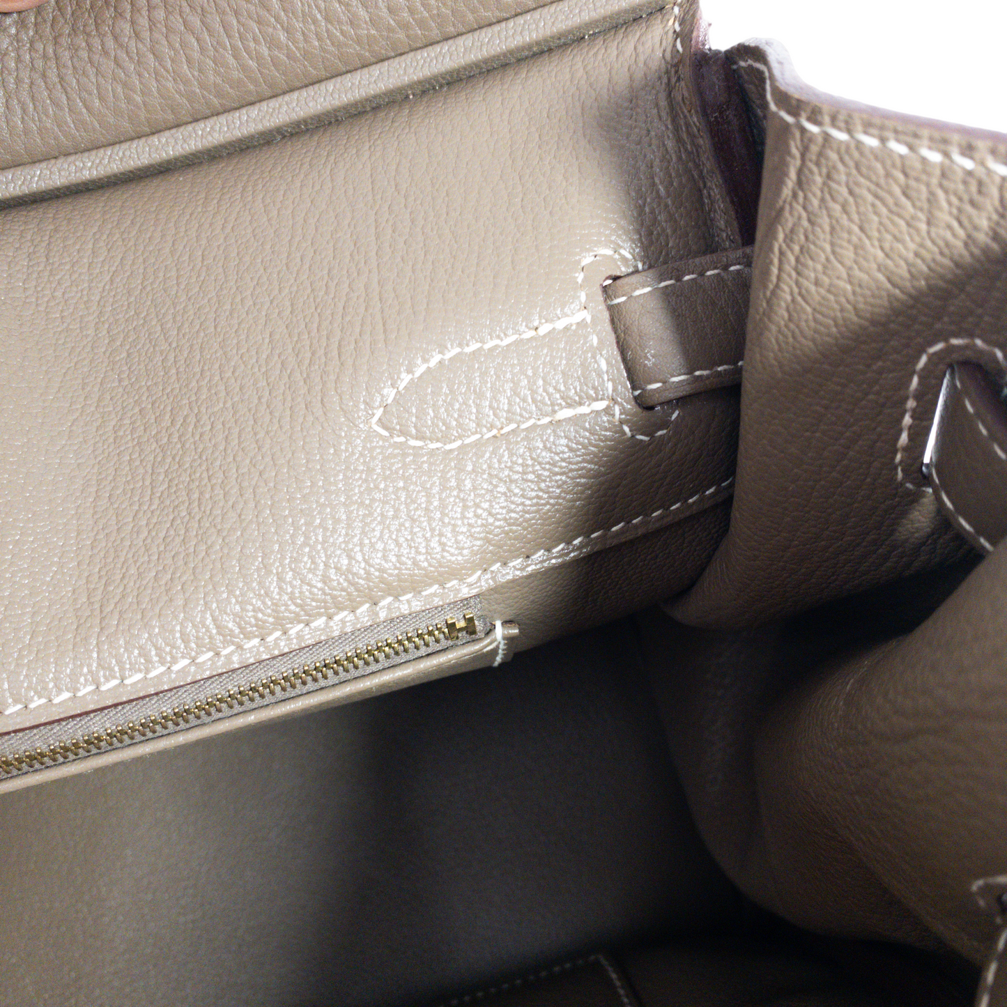 Hermes Etoupe Birkin 35 Clemence  GHW