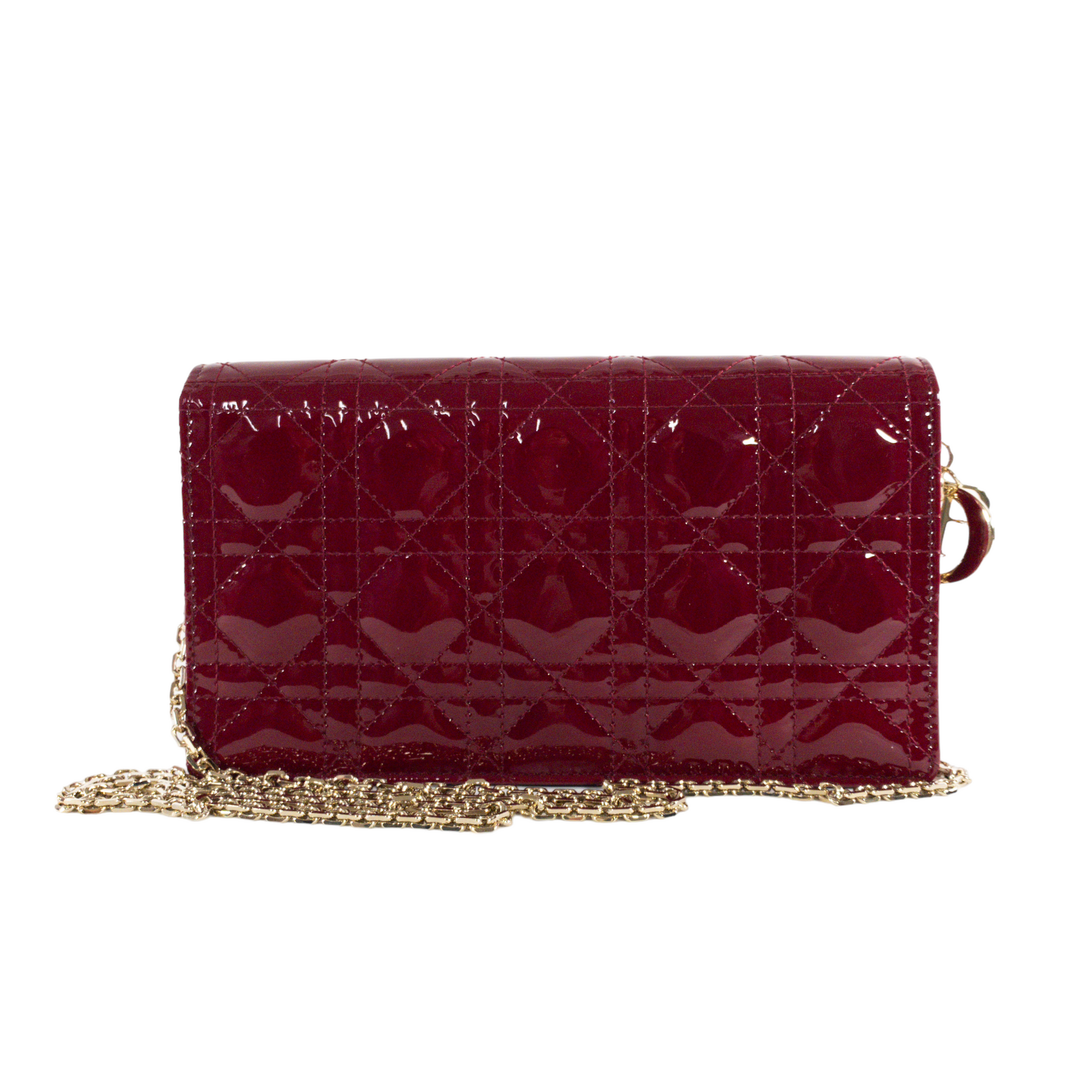 Dior Red Patent Lady Dior Chain Wallet – Consign of the Times ™