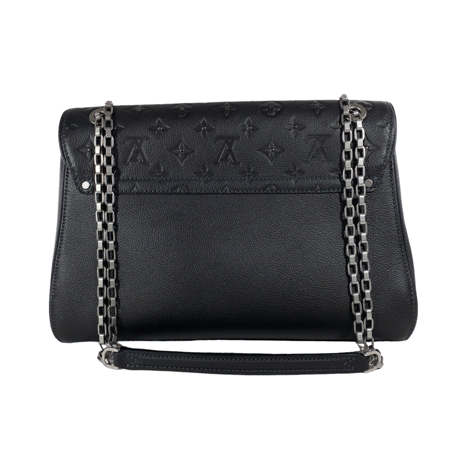 Louis Vuitton Graphite Metallic Saint Germain Studded Flap Bag