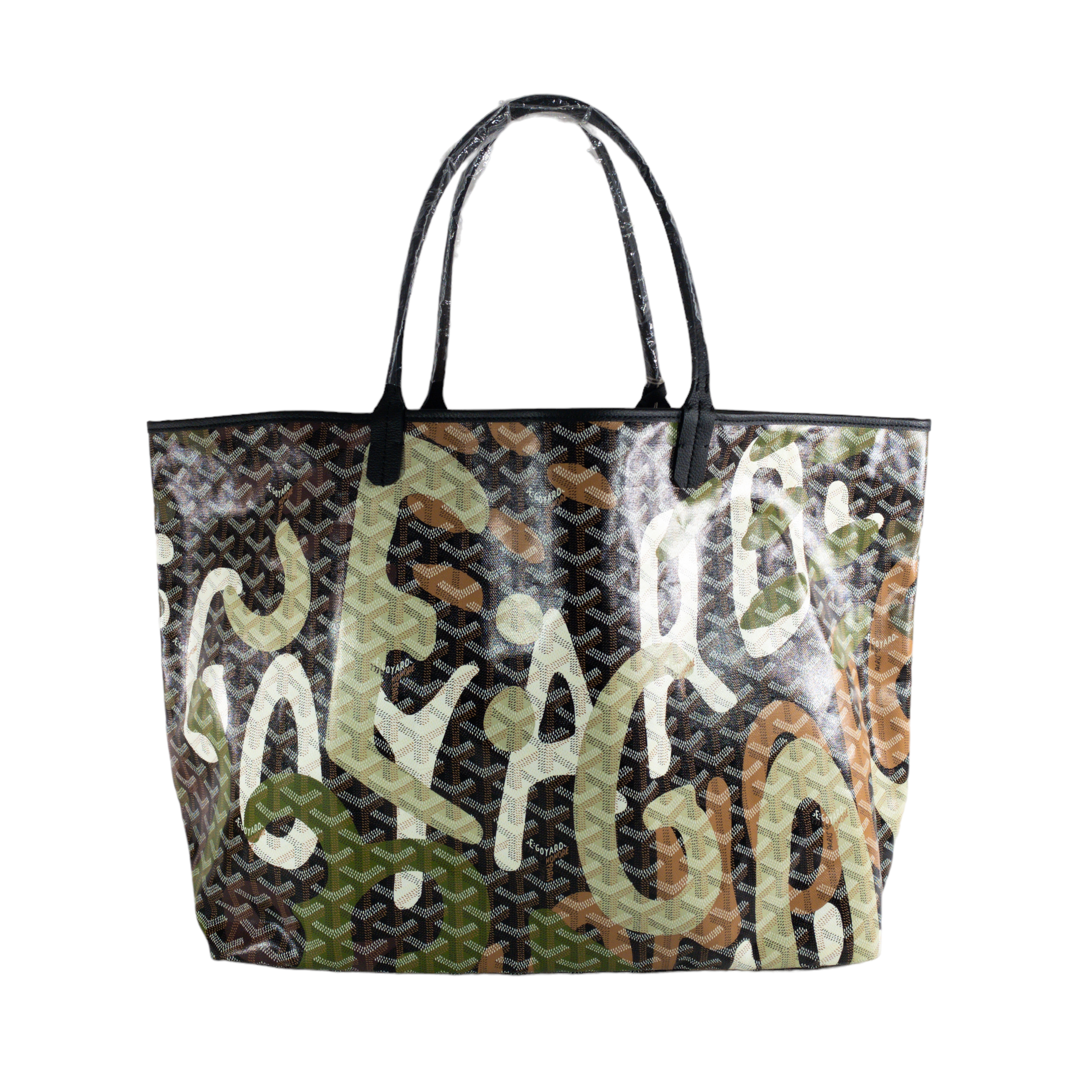 Goyard Limited Edition Black Goyardine Canvas Blue Lettres Camouflage –  Madison Avenue Couture