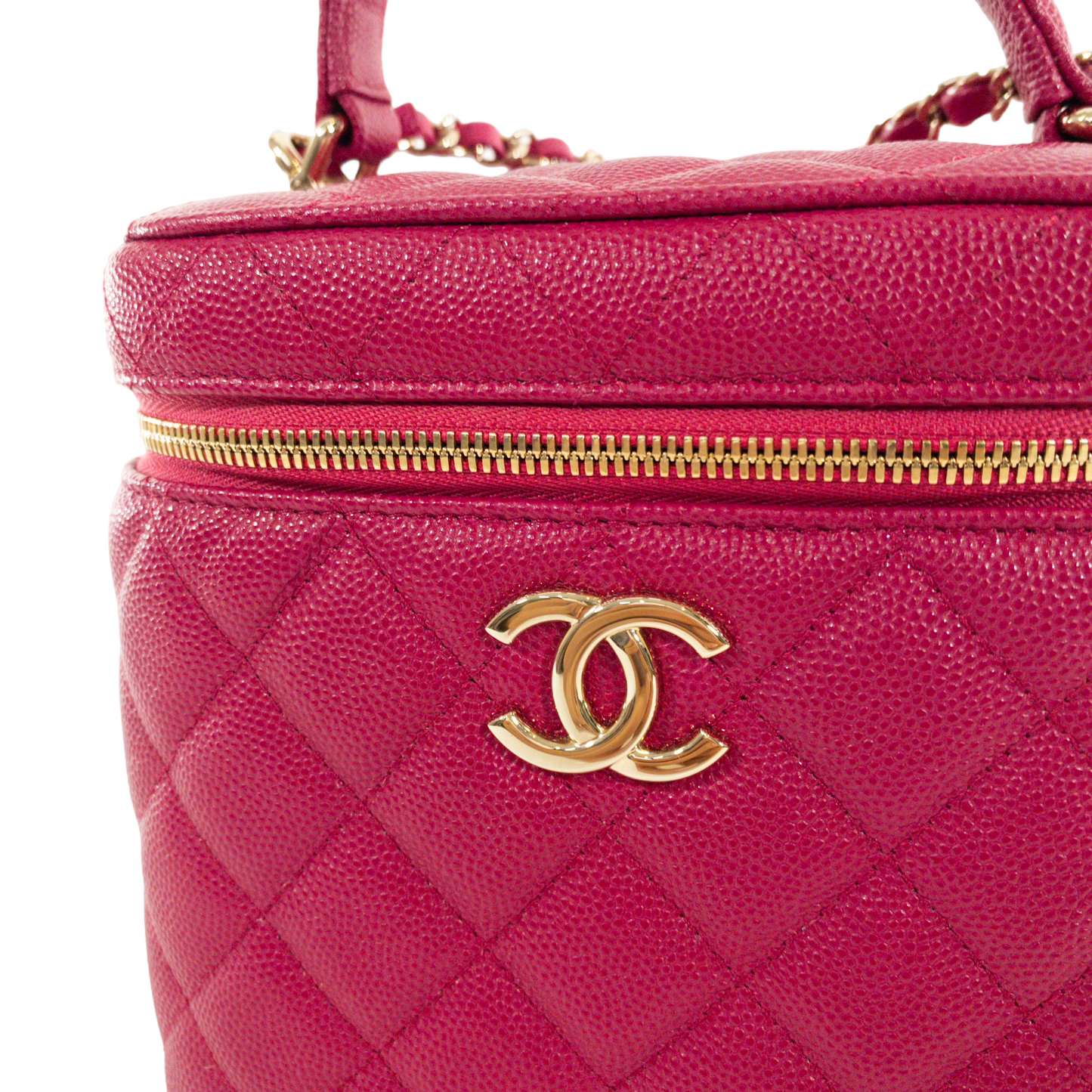 Chanel Berry Caviar Vanity Case GHW