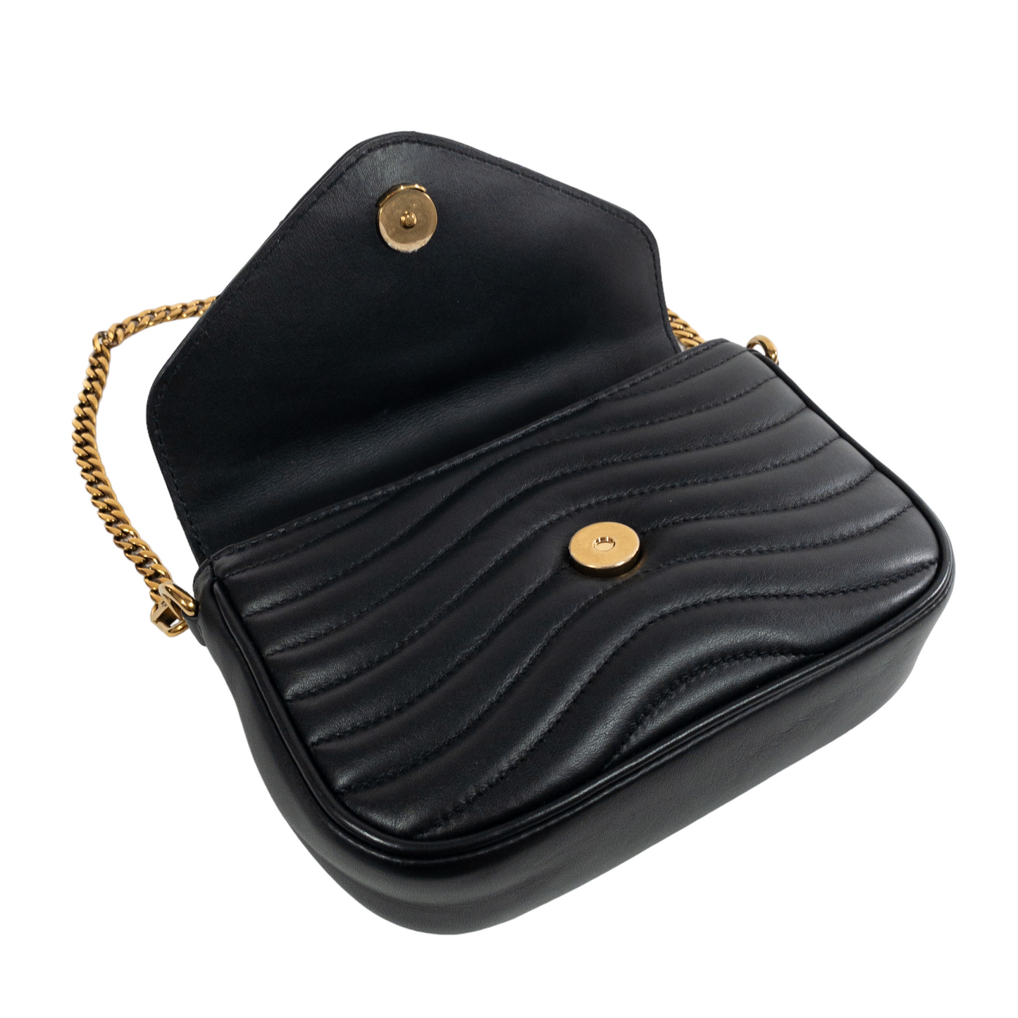 Louis Vuitton Black Quilted Wave Pochette
