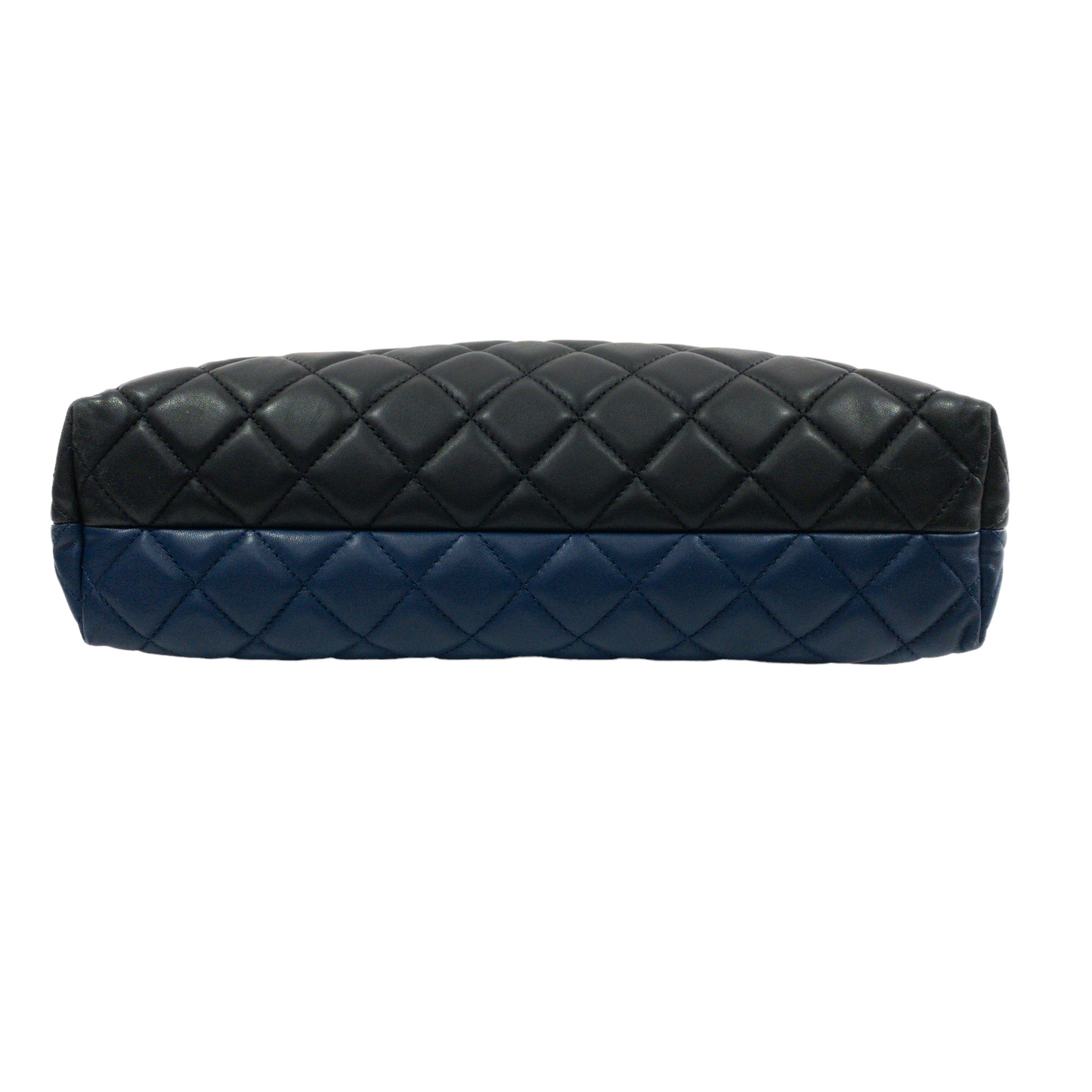 Chanel Navy/Black Quilted Lambskin Shopper Tote RHW