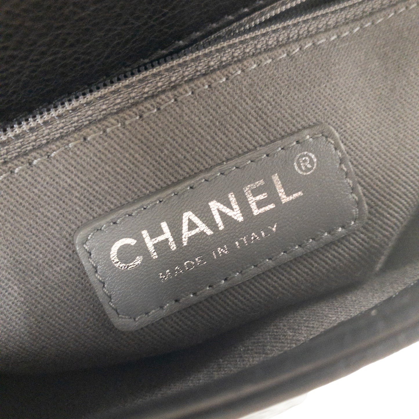 Chanel Black Arabesque Embossed Medium Boy Bag RHW