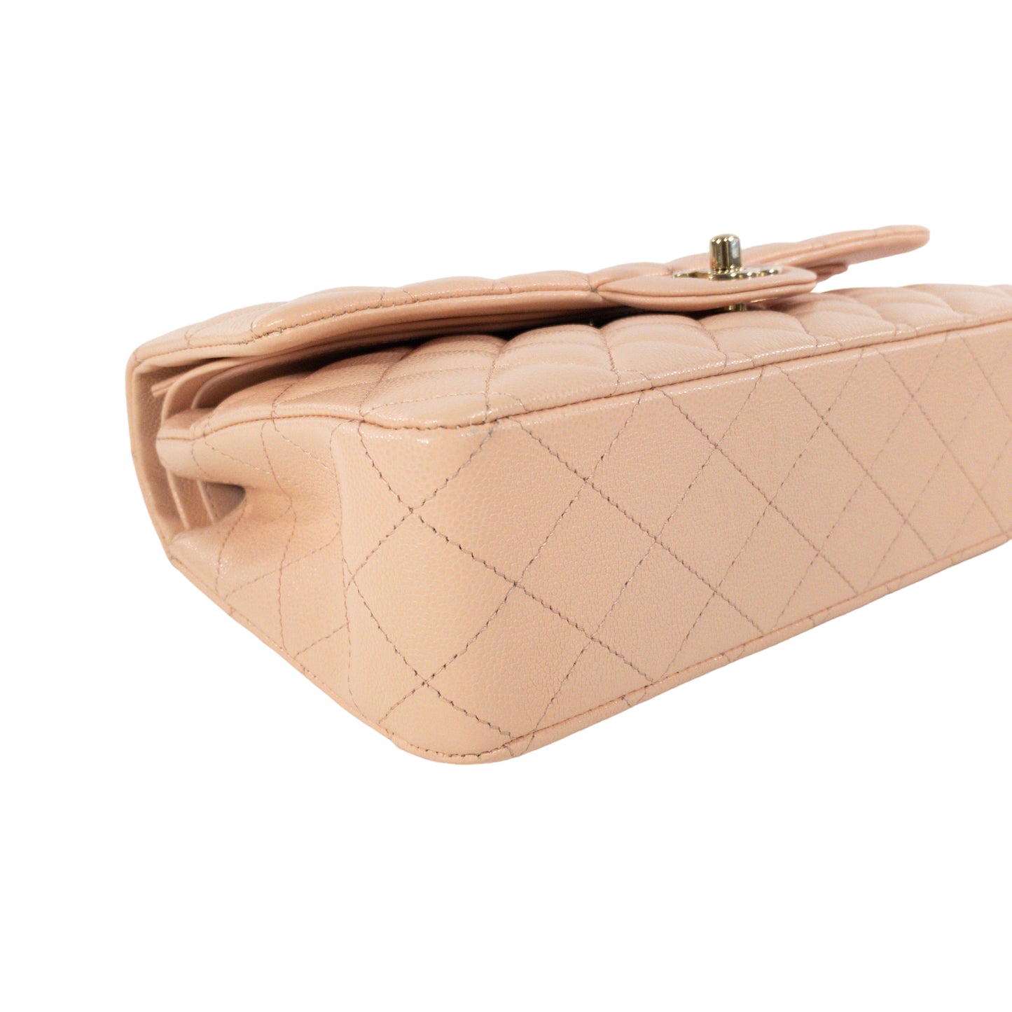 Chanel Peach Caviar Medium Flap GHW