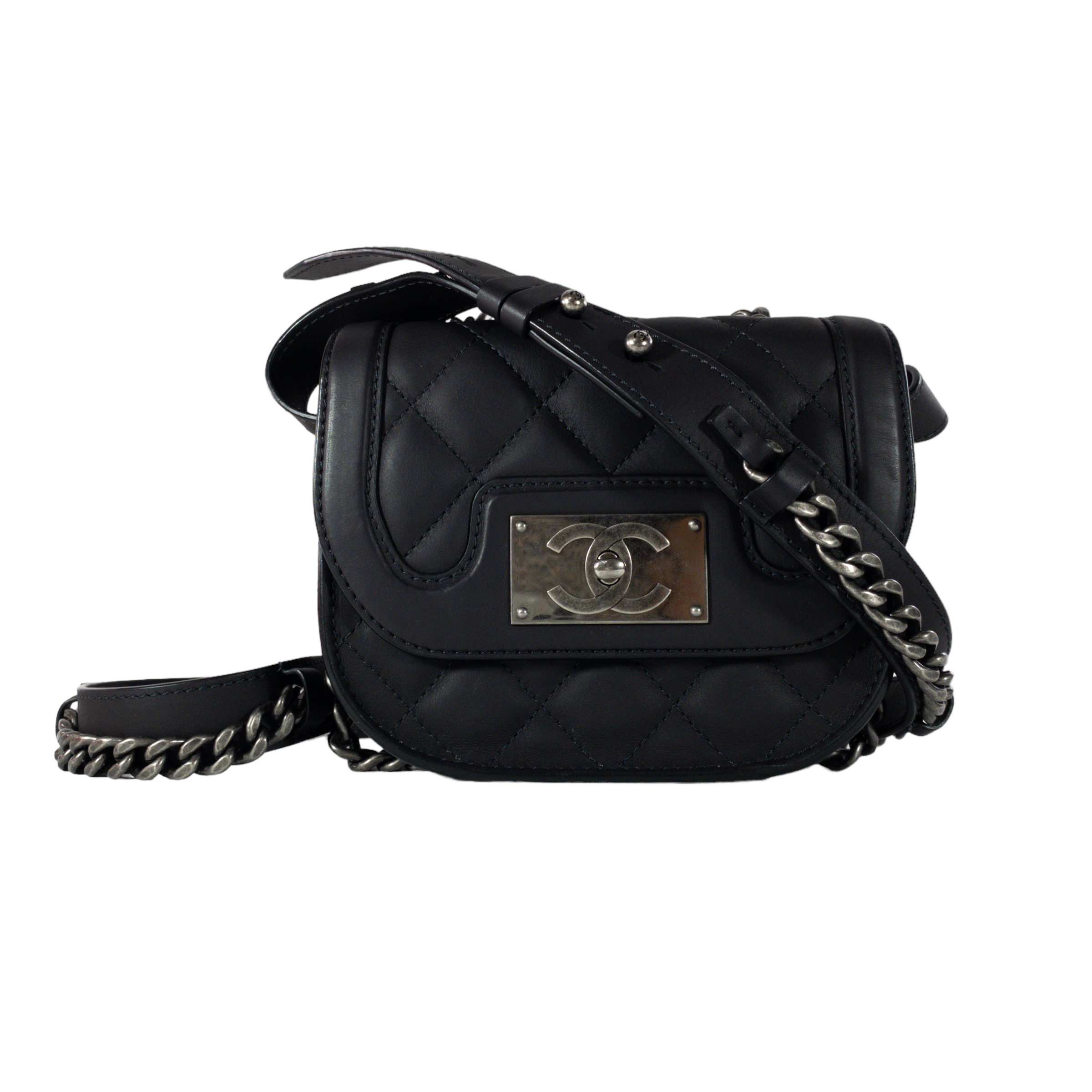 Chanel Charcoal Gray Paris-Salzburg Mini Flap Bag