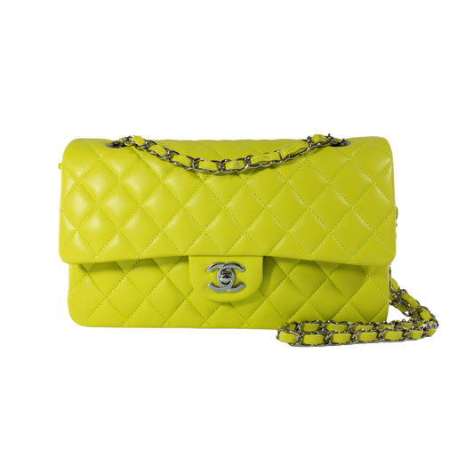 Chanel Neon Yellow Medium Classic