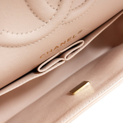 Chanel Peach Caviar Medium Flap GHW