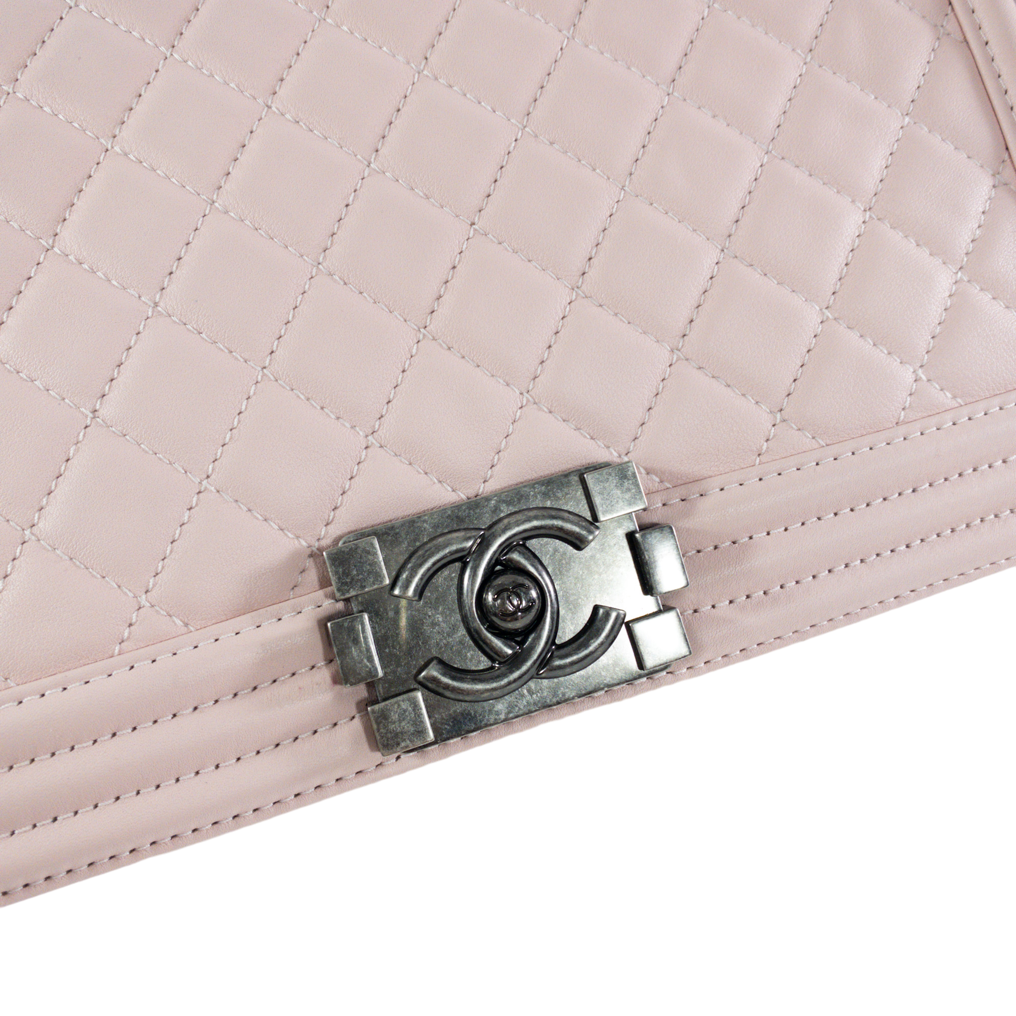 Chanel Light Pink Large Boy Bag RHW