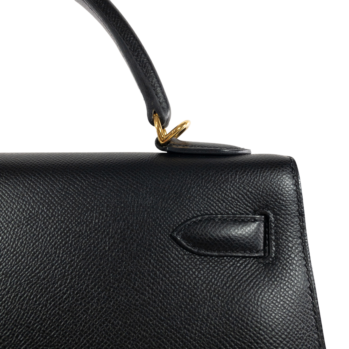 Hermes Kelly 32 Black Epsom Sellier GHW