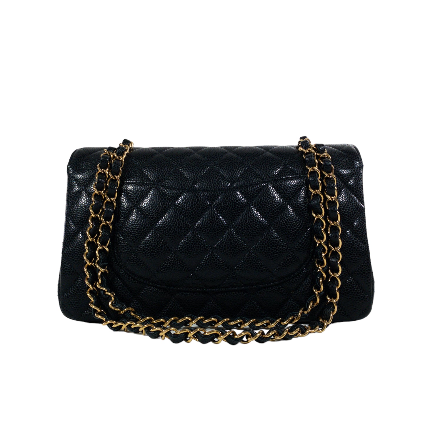 Chanel Black Caviar Medium Classic Flap GHW
