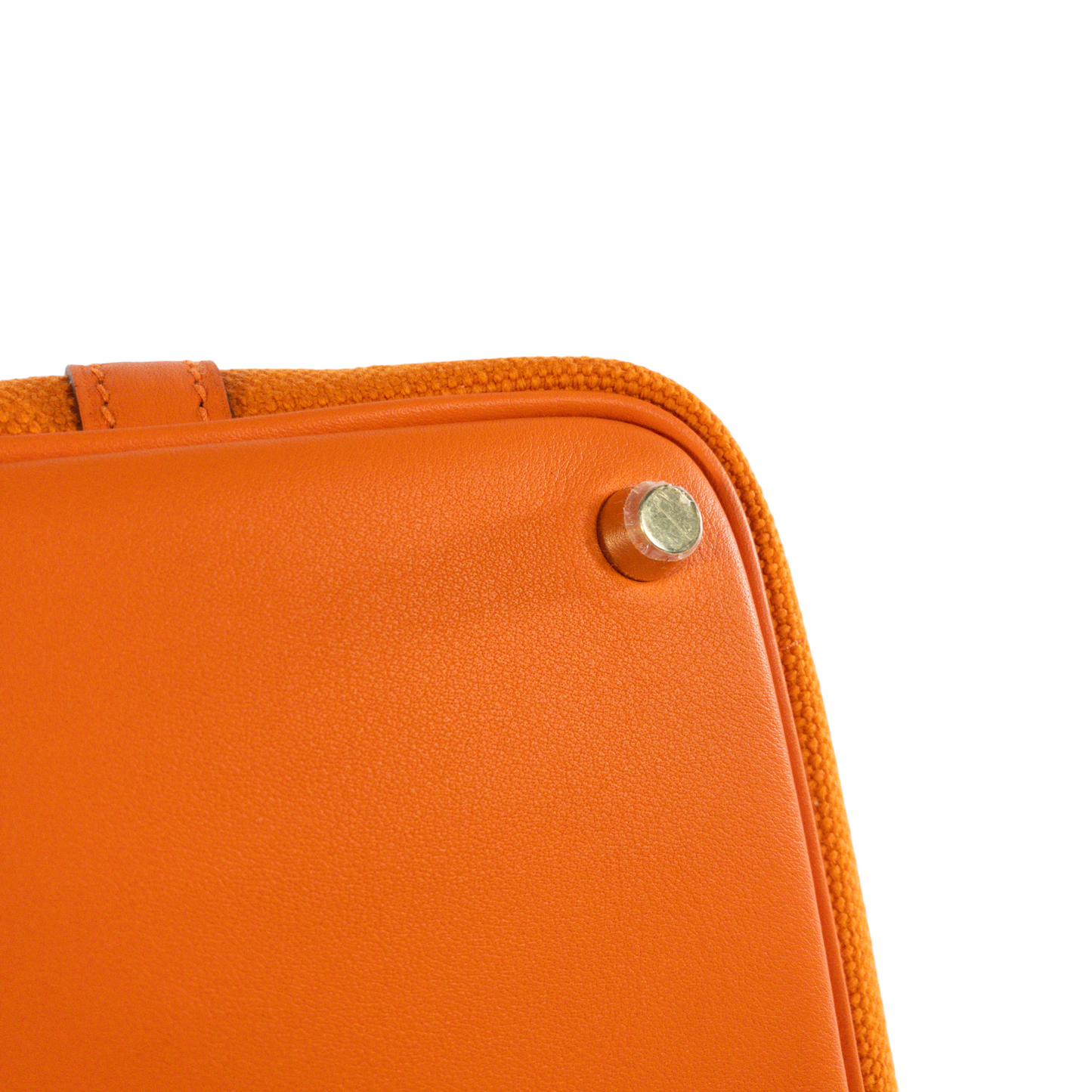 Hermes Cargo Picotin 18 Orange Toile GHW