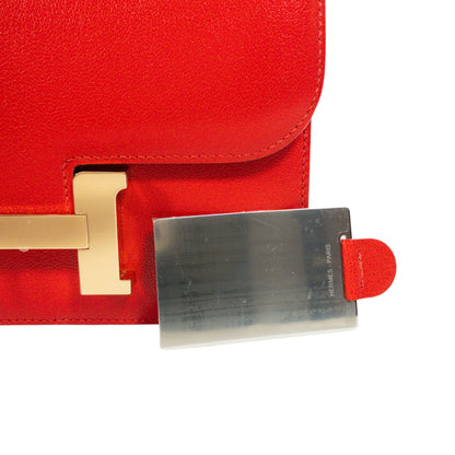 Hermes Rouge de Couer Chevre  Constance 18cm