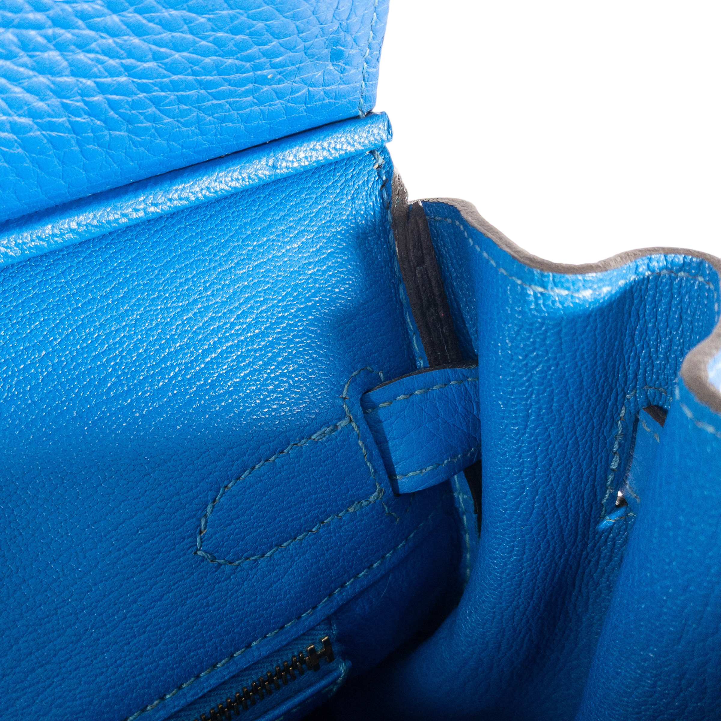 Hermes Blue Hydra Clemence Birkin 30cm GHW