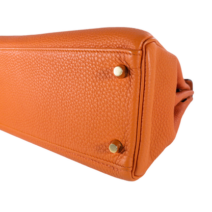 Hermes Orange Togo Kelly 32 GHW