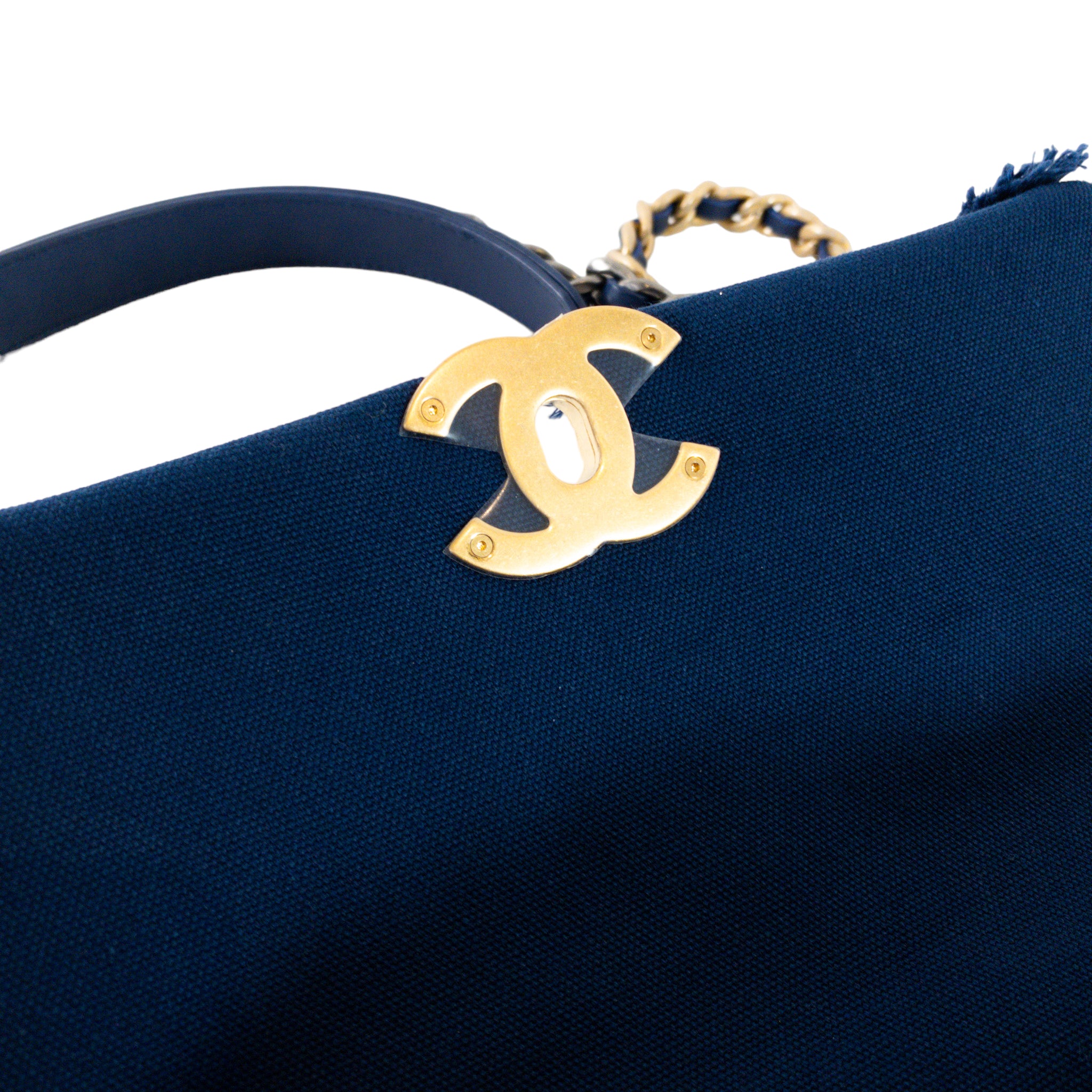 Chanel 19 Shoulder Bag in Navy Blue Jersey Canvas