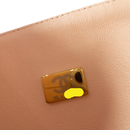 Chanel Peach Caviar Medium Flap GHW