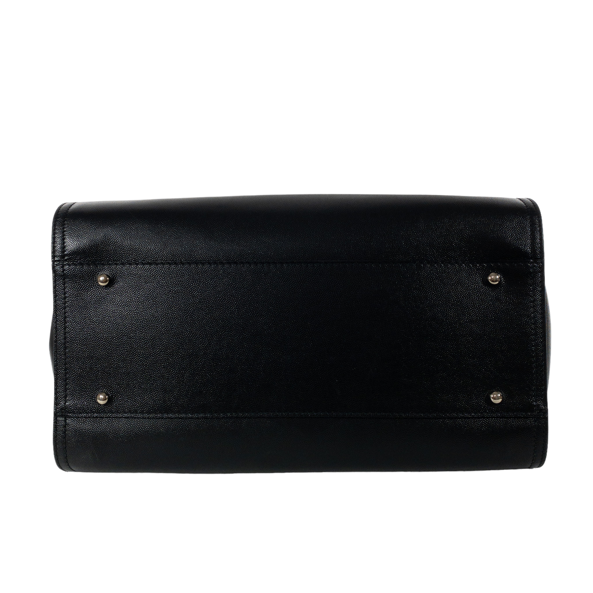 Chanel Black Studded Caviar Deauville SHW