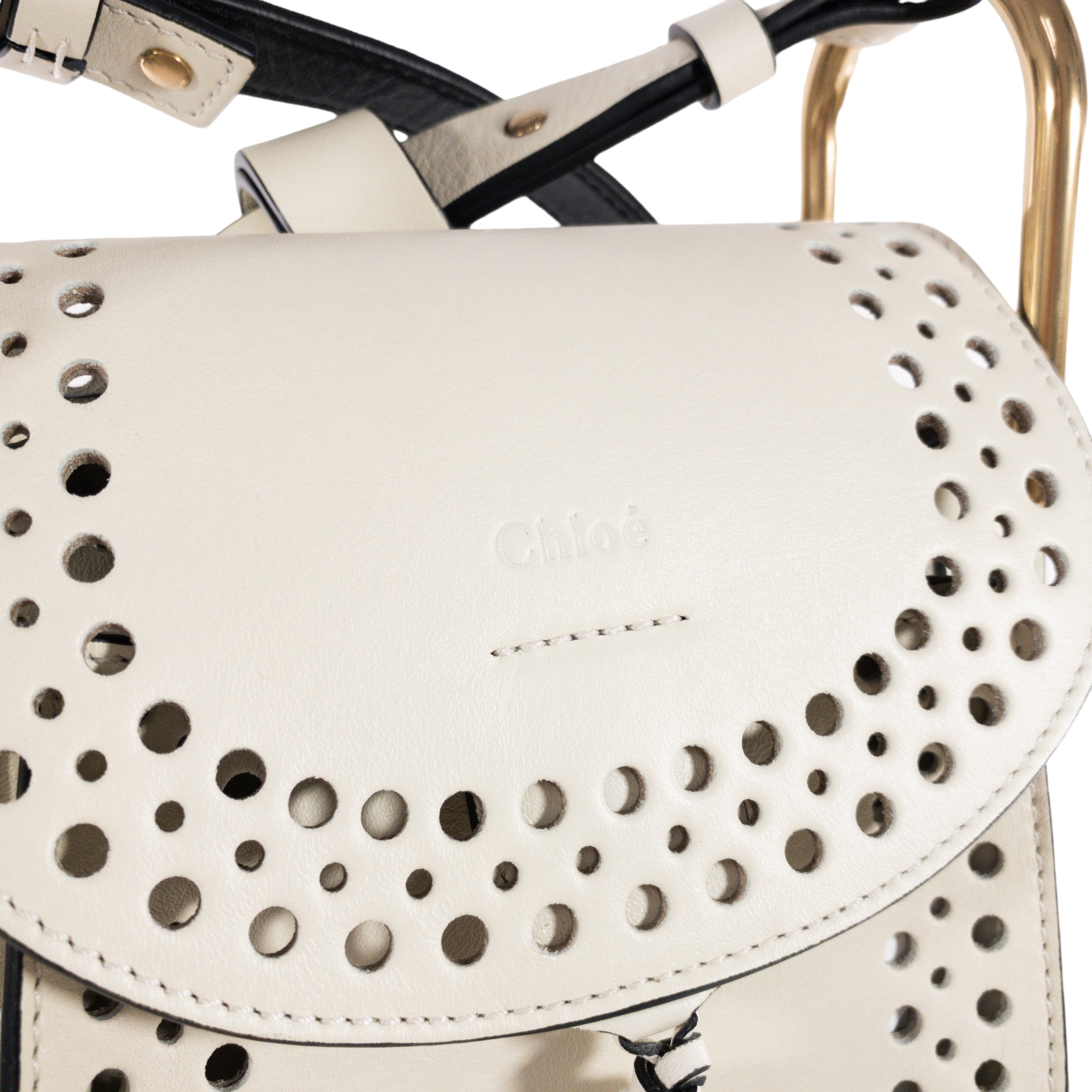 Chloe Mini Ivory Hudson Tassel Bag