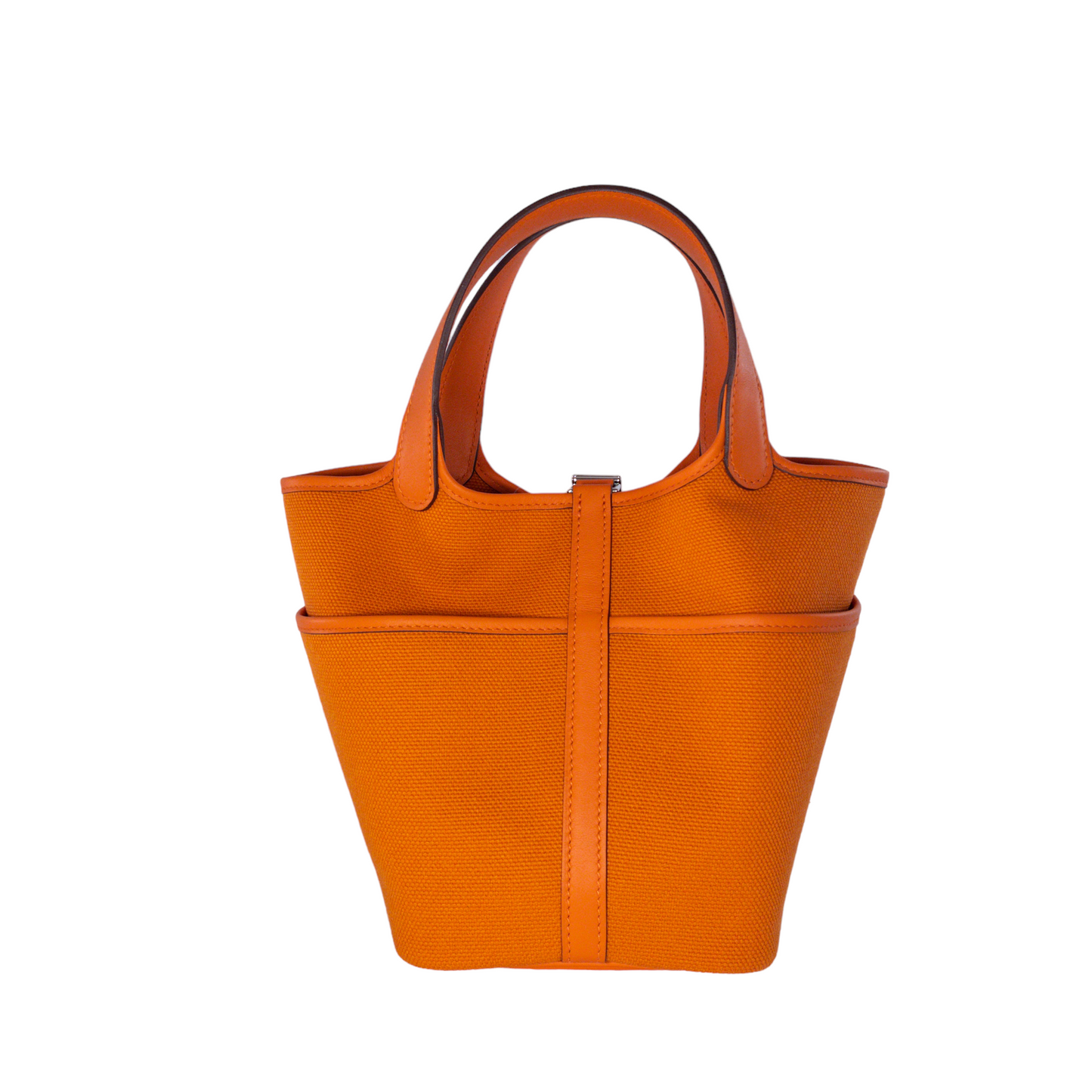 Hermes Cargo Picotin 18 Orange Toile PHW