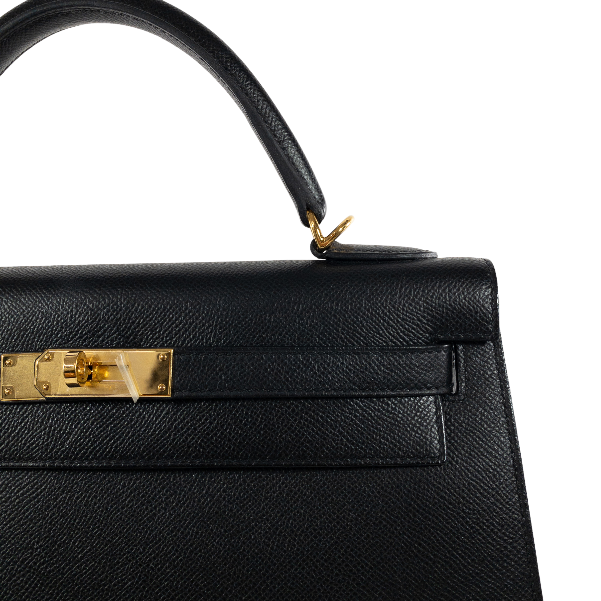 Hermes Kelly 32 Black Epsom Sellier GHW