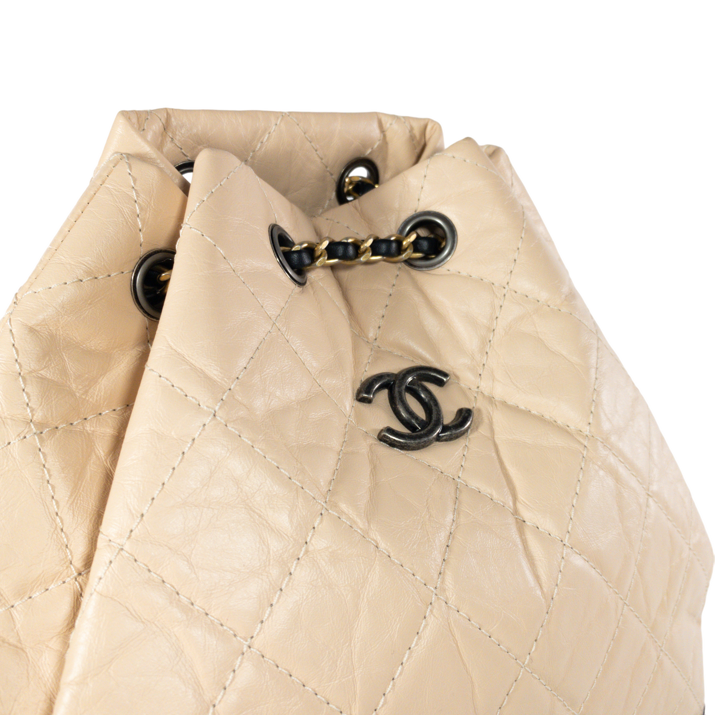 Chanel Beige Bicolor Gabrielle Backpack