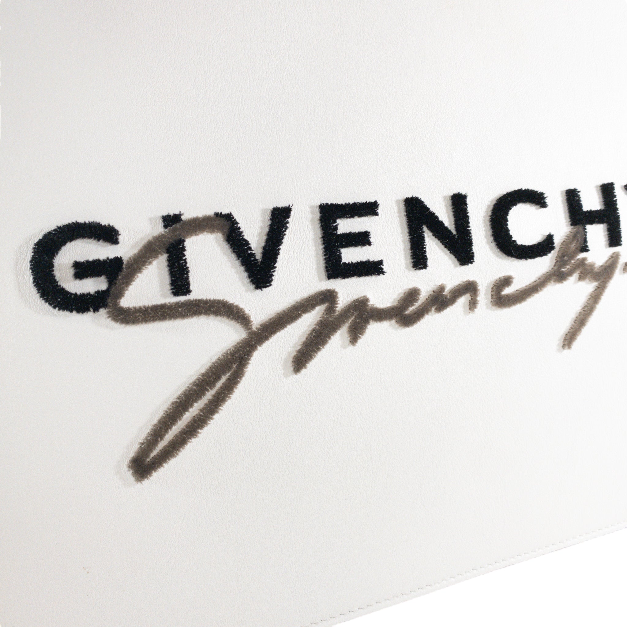 Givenchy White Leather Clutch