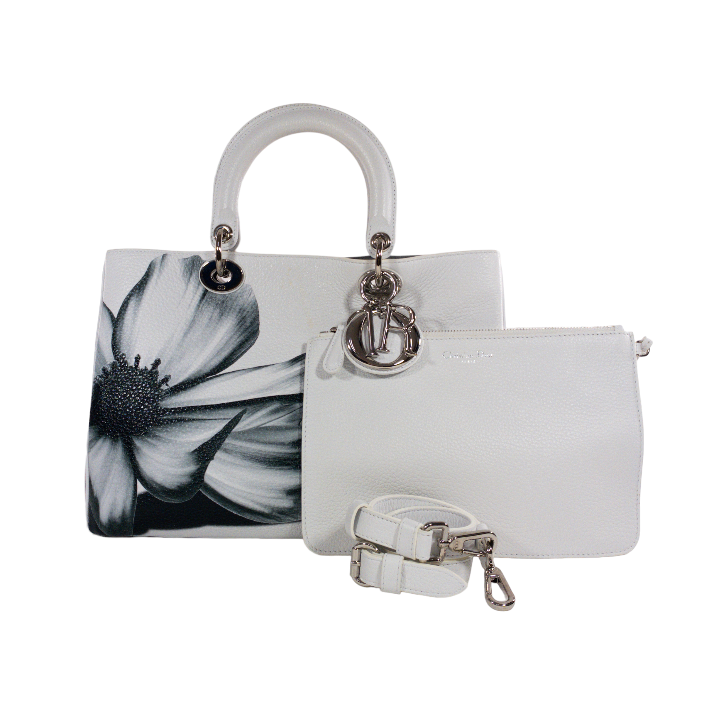 Dior White Secret Garden Diorissimo Tote SHW