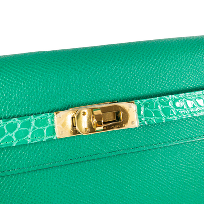 Hermes Vert Jade Touch Kelly To Go GHW