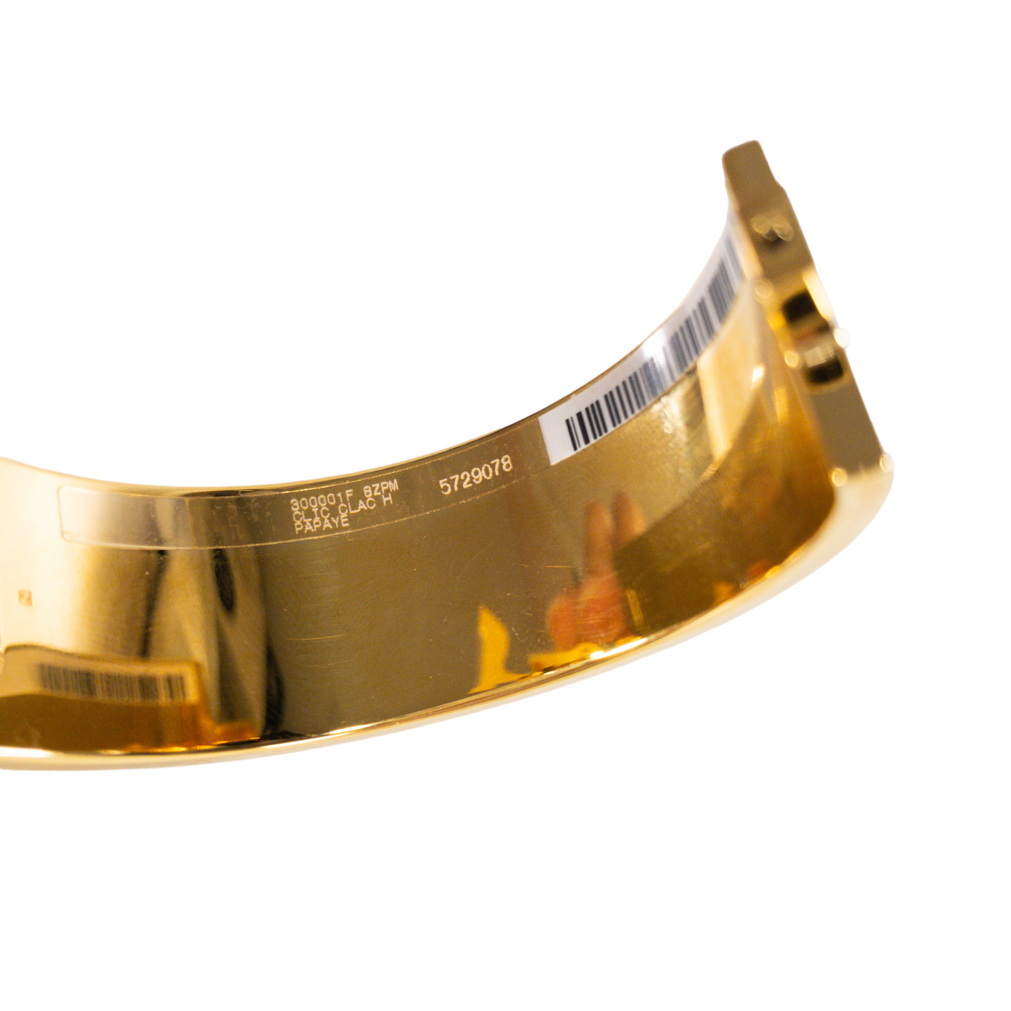 Hermes Papaye Wide Clic H Bracelet GHW