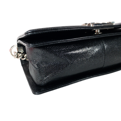 Chanel Black Caviar Medium Boy Bag SHW