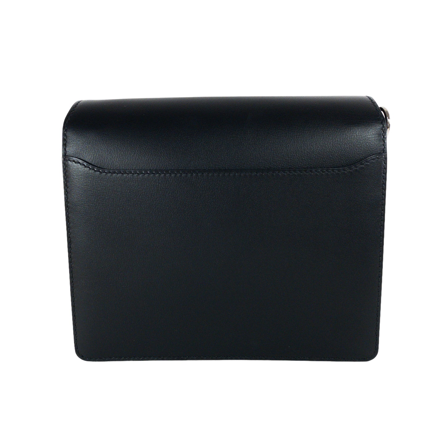 Hermes Black Sac Roulis 23cm PHW