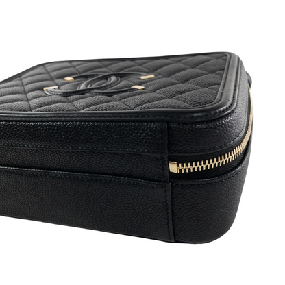 Chanel Black Caviar Filagree Vanity