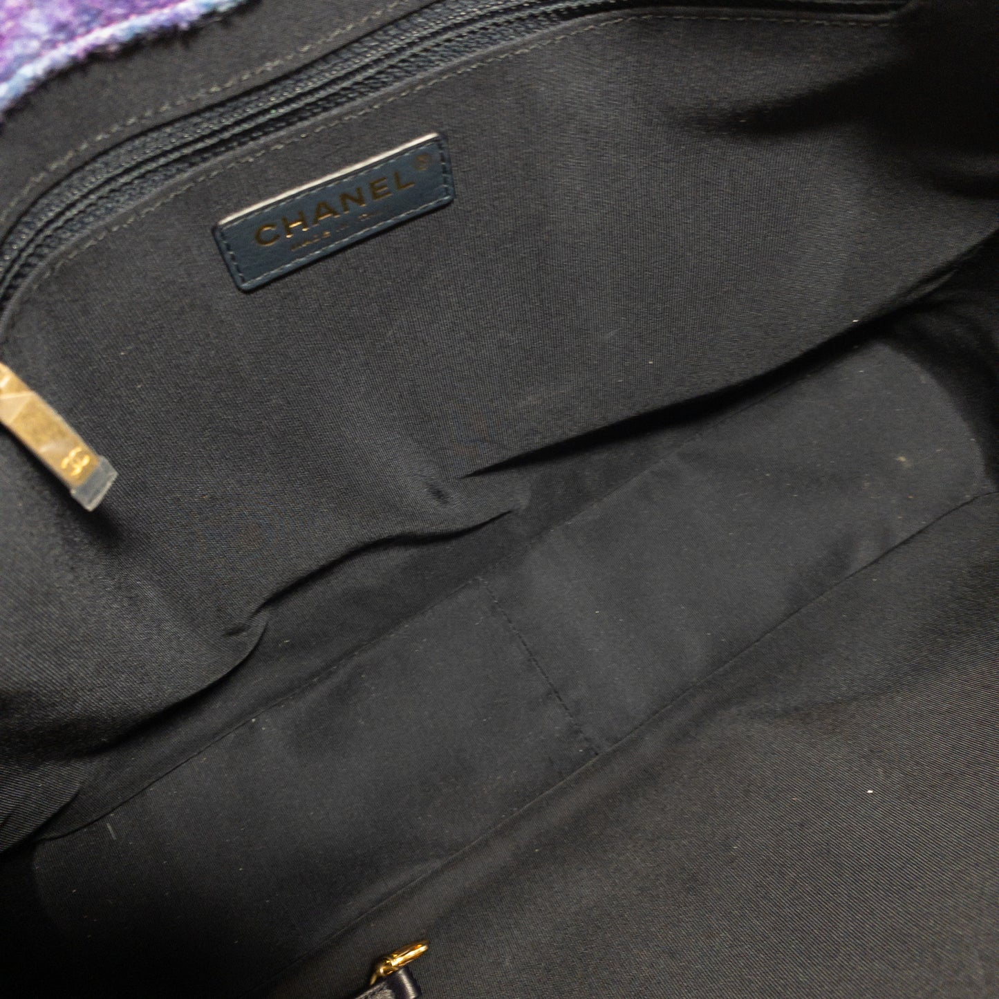 Chanel Watercolor Tweed Shopping Tote