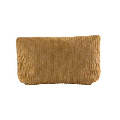 Louis Vuitton Suede Safran Afterdark Fold-Over Clutch