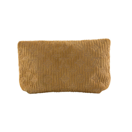 Louis Vuitton Suede Safran Afterdark Fold-Over Clutch