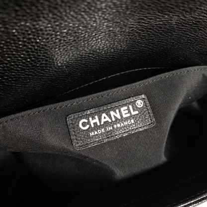 Chanel Black Caviar Medium Boy Bag SHW