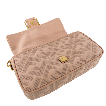 Fendi Blush Zucca Canvas Baguette