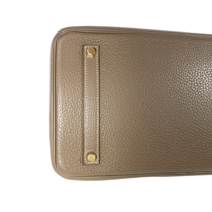 Hermes Etoupe Birkin 35 Clemence  GHW